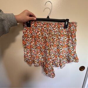 Wild Fable Floral Ruffle Hem Shorts